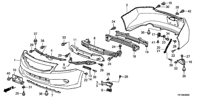 2012 Honda Accord Bumpers Diagram