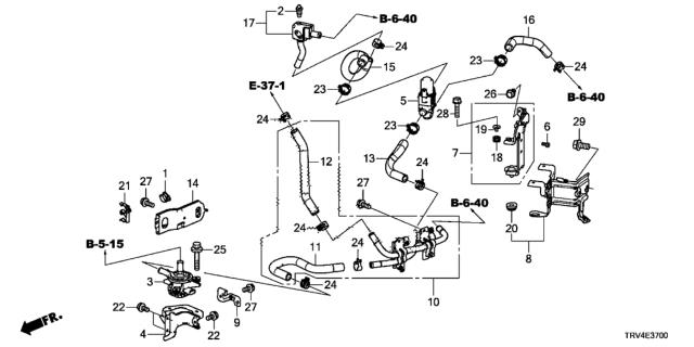 2018 Honda Clarity Electric Bracket Comp Diagram for 1J520-5WP-A00