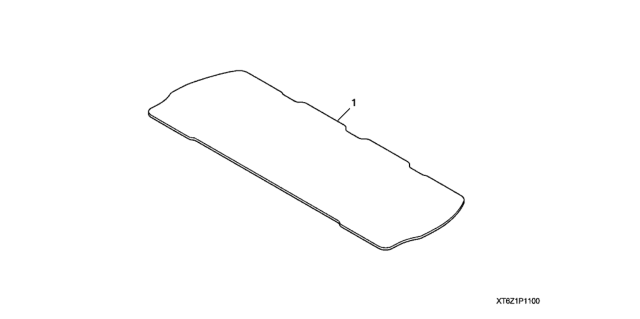 2020 Honda Ridgeline In-Bed Trunk Carpet Diagram