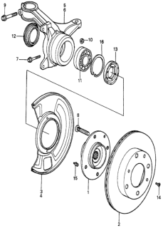 1985 Honda Accord Steering Knuckle Diagram
