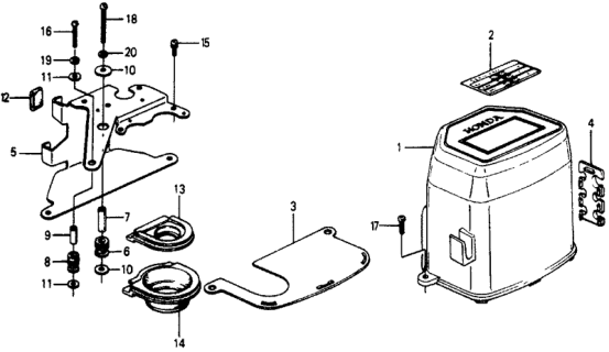 1977 Honda Accord 3 Door STD KH HMT Control Box Diagram