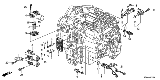 2012 Honda CR-V 5 Door LX (2WD) KA 5AT AT Solenoid Diagram