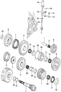 1981 Honda Accord Bearing, Needle (32X38X20) (Ntn) Diagram for 91011-PG4-003