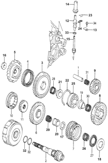 1980 Honda Accord 3 Door STD KA HMT HMT Countershaft Diagram