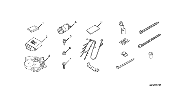 2007 Honda Odyssey Manual, Back-Up Sensor Diagram for 08V67-SHJ-10081