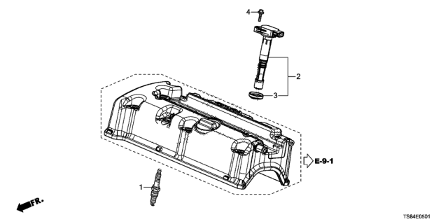 2013 Honda Civic Plug Hole Coil - Plug (2.4L) Diagram