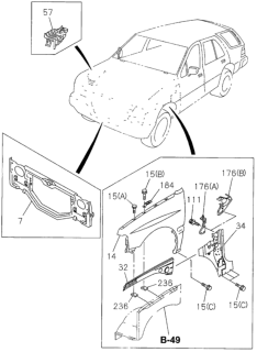 1996 Honda Passport Front Panel Diagram