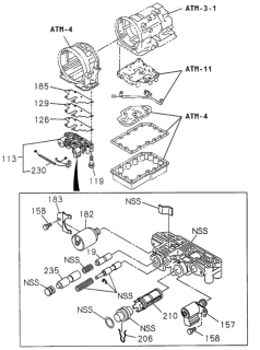 2001 Honda Passport AT Transmission Control Valve (Upper Body) Diagram