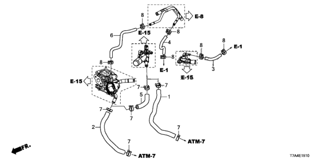 2021 Honda HR-V Water Hose Diagram