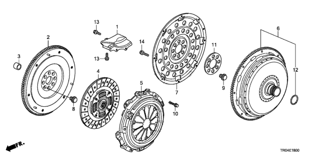 2012 Honda Civic Clutch - Torque Converter (1.8L) Diagram