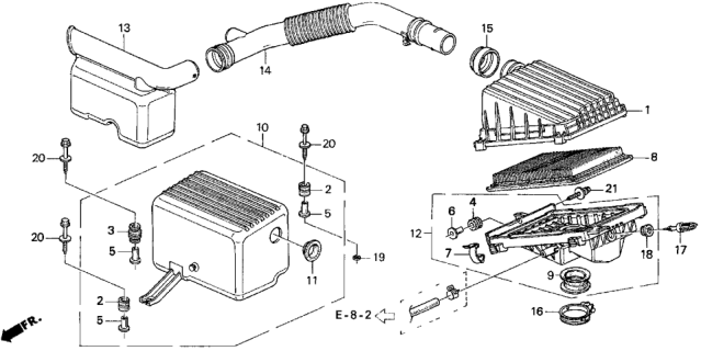 1996 Honda Del Sol Air Cleaner Diagram