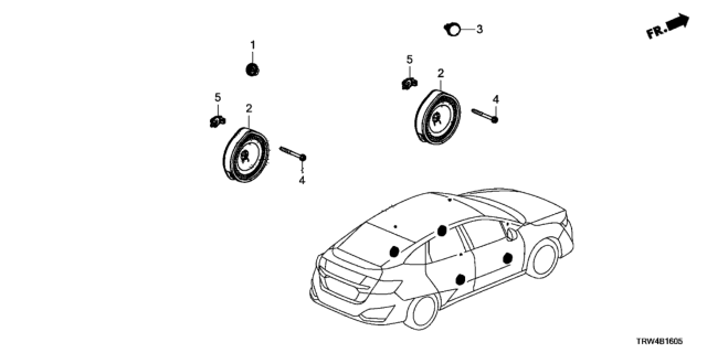2019 Honda Clarity Plug-In Hybrid Speaker Diagram