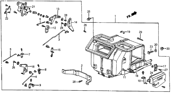 1985 Honda CRX Lever A, Water Valve Diagram for 39219-SB2-671