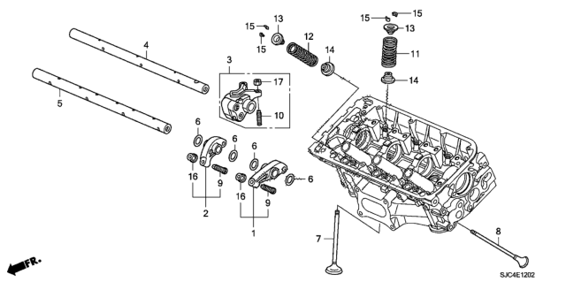 2013 Honda Ridgeline Valve - Rocker Arm (Front) Diagram