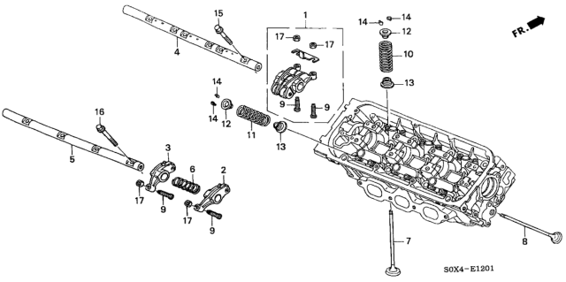 2000 Honda Odyssey Valve - Rocker Arm (Rear) Diagram