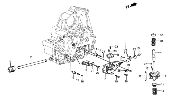 1985 Honda Civic Plate B, Arm Holder Diagram for 24428-PA0-960