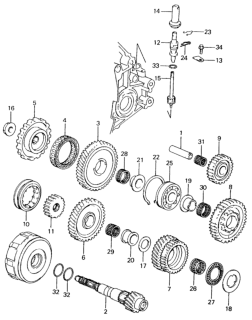 1983 Honda Civic AT Countershaft Diagram