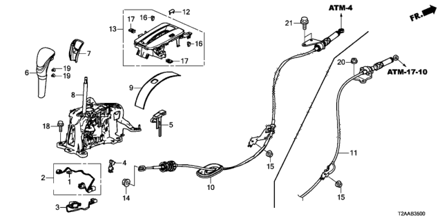 2017 Honda Accord Select Lever Diagram