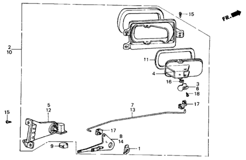 1984 Honda Civic Valve Assy., L. Vent Diagram for 64440-SB3-670