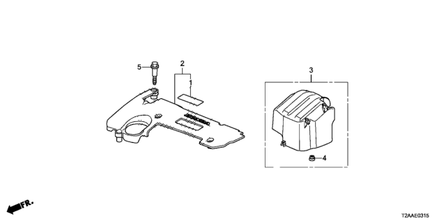 2017 Honda Accord Engine Cover (L4) Diagram