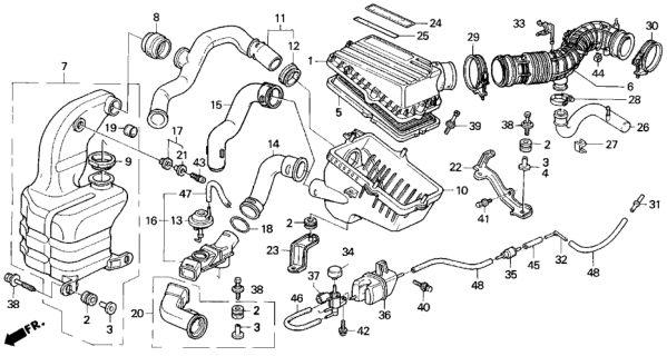 1991 Honda Accord Air Cleaner Diagram