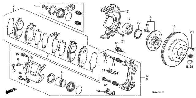 2011 Honda Insight Front Brake Diagram