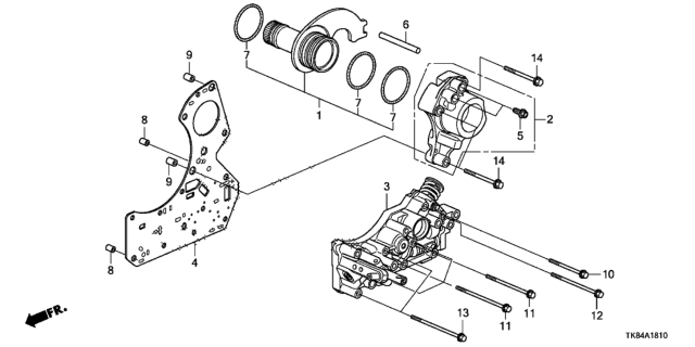2016 Honda Odyssey 5 Door EXL (LEATHER/RES) KA 6AT AT Regulator Body Diagram