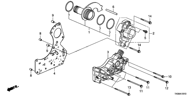 2014 Honda Odyssey AT Regulator Body Diagram