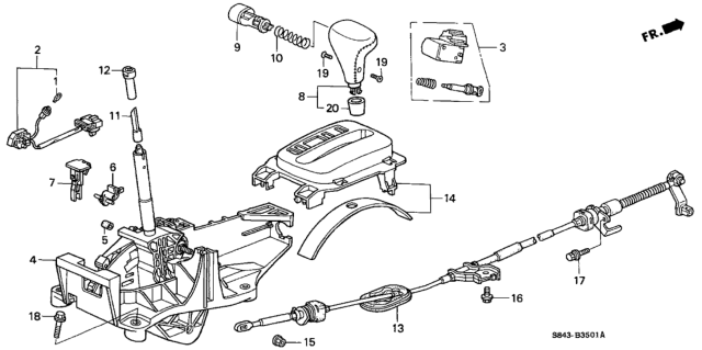 2001 Honda Accord Select Lever Diagram