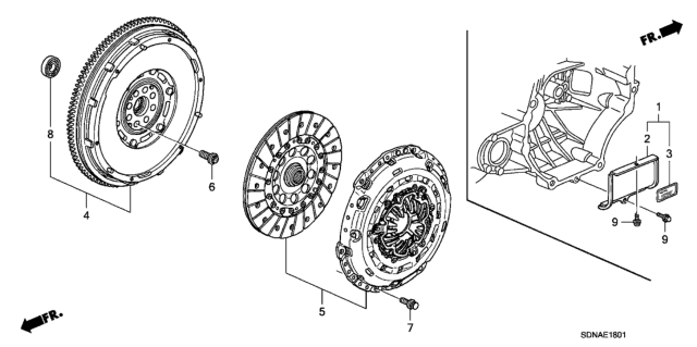 2007 Honda Accord Clutch (V6) Diagram