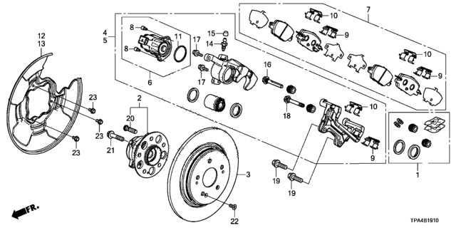 2020 Honda CR-V Hybrid Rear Brake Diagram
