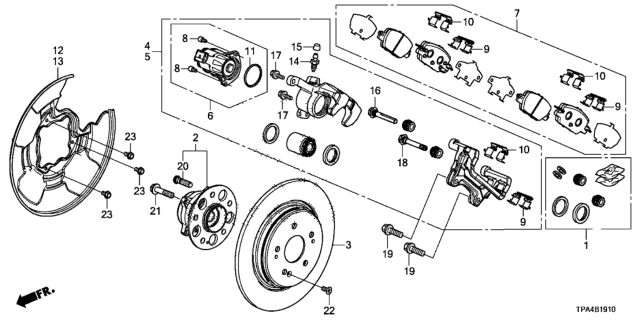 2021 Honda CR-V Hybrid Rear Brake Diagram