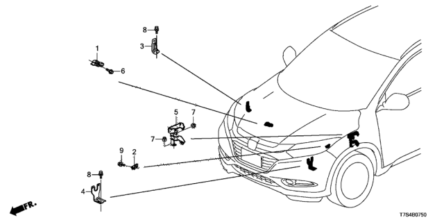 2018 Honda HR-V Bracket,M/Relay Box Diagram for 38186-T7A-H00