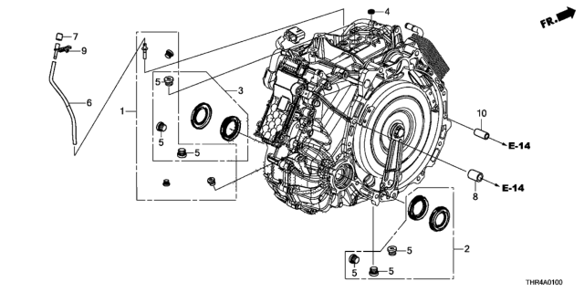 2019 Honda Odyssey 5 Door EXL (NAVIGATION/RES) KA 9AT AT Oil Seal (9AT) Diagram