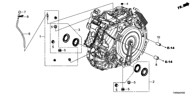 2019 Honda Odyssey AT Oil Seal (9AT) Diagram