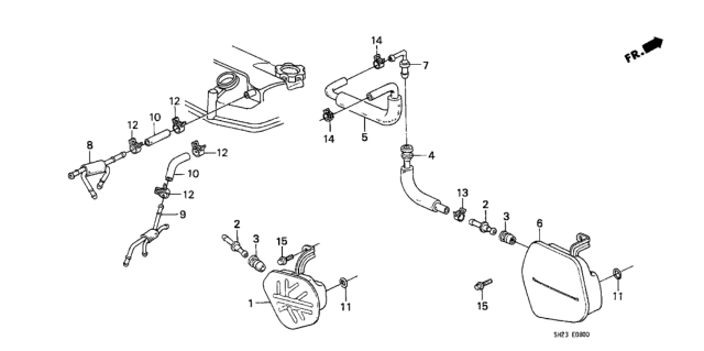 1991 Honda CRX Breather Chamber Diagram