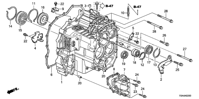 2012 Honda CR-V Cover, Solenoid Diagram for 28450-R5R-000