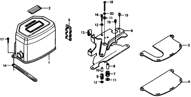 1979 Honda Civic 3 Door ** (1200) ** 4MT Control Box Diagram