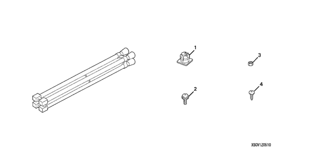 2007 Honda Odyssey 5 Door EXL (RES/NAVIGATION) KA 5AT Table Legs Diagram