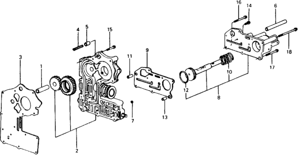 1979 Honda Civic 5 Door ** KL HMT HMT Valve Body Diagram