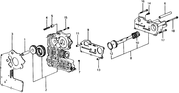 1978 Honda Civic HMT Valve Body Diagram