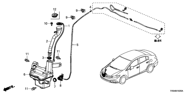 2015 Honda Civic Windshield Washer Diagram
