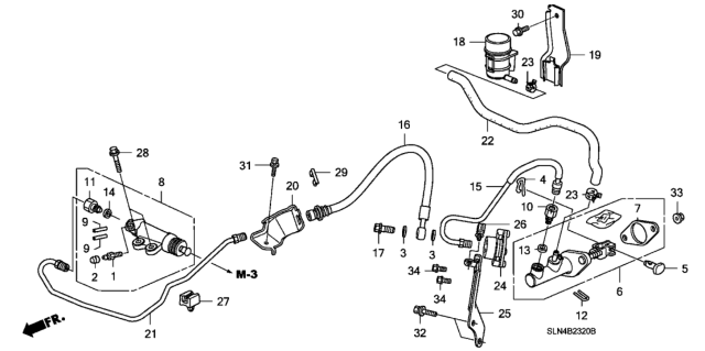 2008 Honda Fit Bracket, Damper Diagram for 46995-SLN-A01