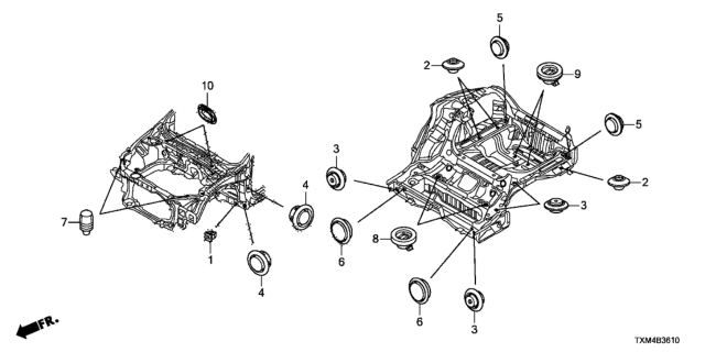 2021 Honda Insight Grommet (Front) Diagram