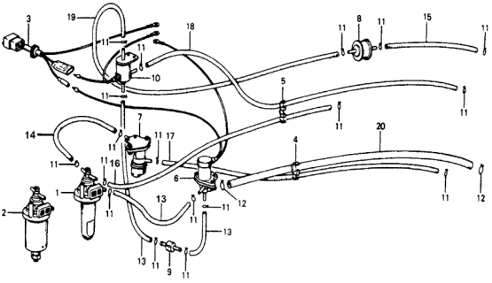 1977 Honda Accord 3 Door STD KL 5MT MT Control Valve Diagram