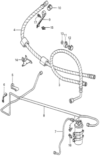 1981 Honda Accord Clamp, Discharge Pipe Diagram for 38657-671-671