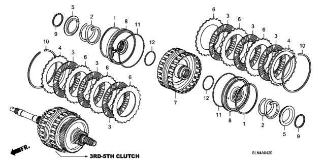 2007 Honda Fit AT Clutch (3rd-5th) Diagram