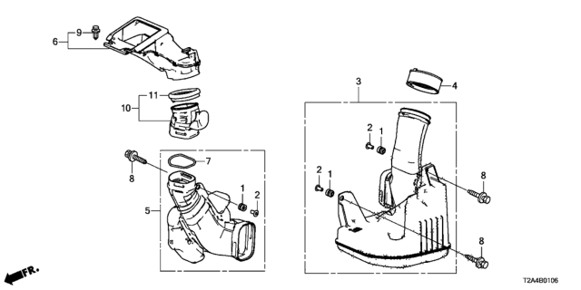 2014 Honda Accord Resonator Chamber (V6) Diagram