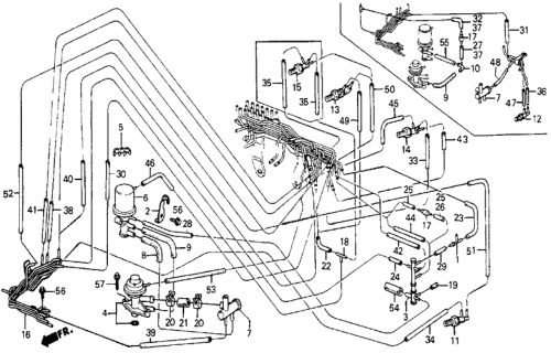 1984 Honda Civic Air Valve - Tubing Diagram