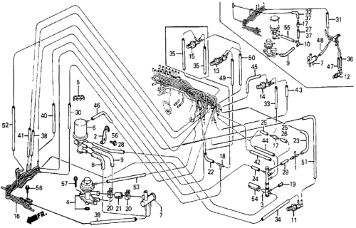 1985 Honda Civic Air Valve - Tubing Diagram